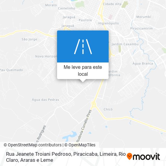 Rua Jeanete Troiani Pedroso mapa