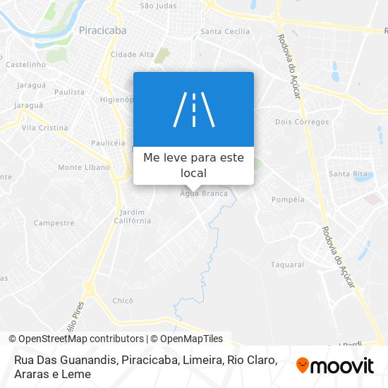 Rua Das Guanandis mapa