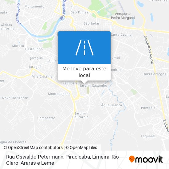 Rua Oswaldo Petermann mapa