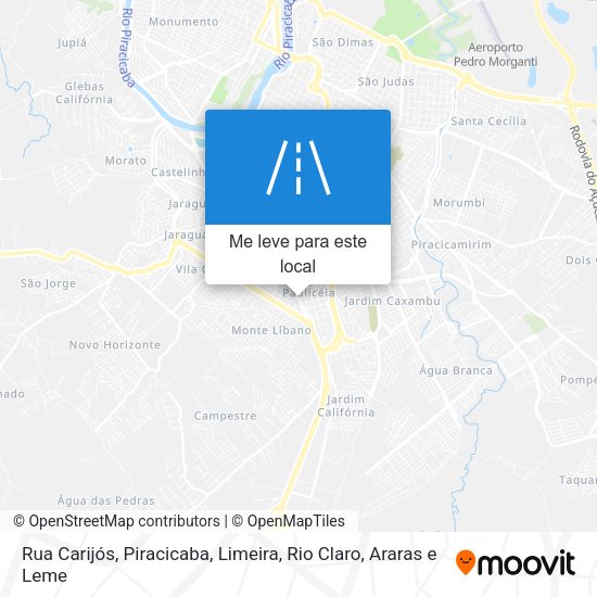 Rua Carijós mapa