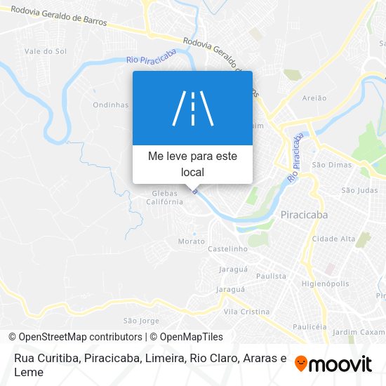 Rua Curitiba mapa