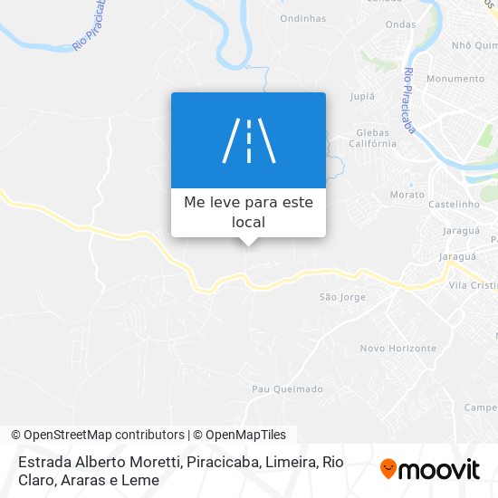 Estrada Alberto Moretti mapa