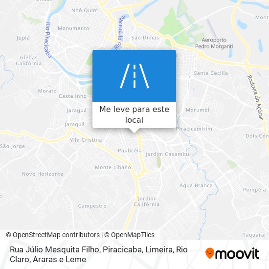 Rua Júlio Mesquita Filho mapa