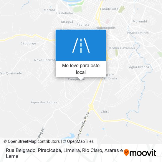 Rua Belgrado mapa