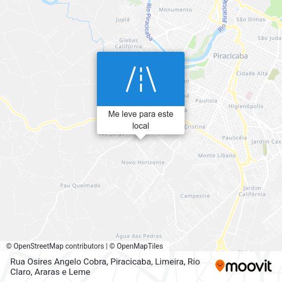 Rua Osires Angelo Cobra mapa