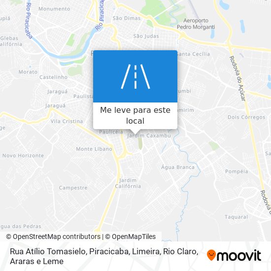 Rua Atílio Tomasielo mapa