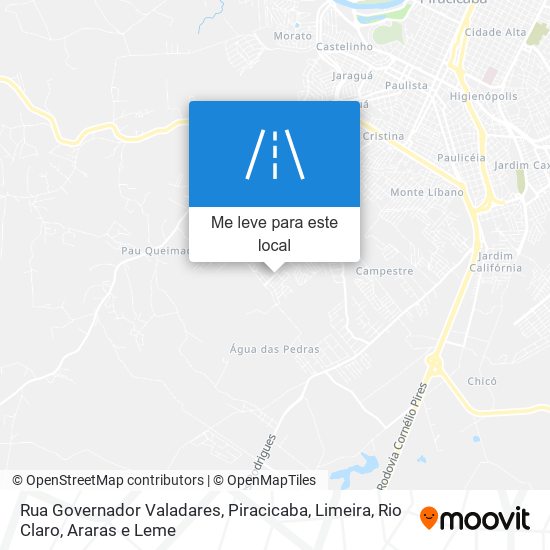 Rua Governador Valadares mapa