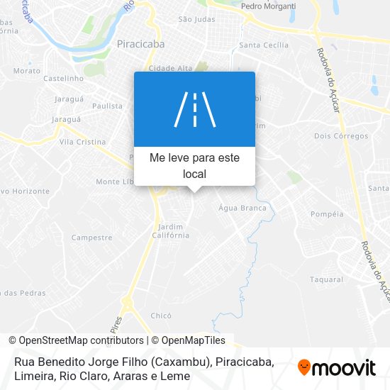 Rua Benedito Jorge Filho (Caxambu) mapa
