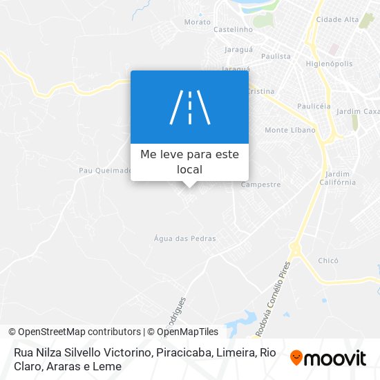 Rua Nilza Silvello Victorino mapa