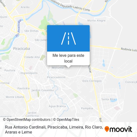 Rua Antonio Cardinali mapa