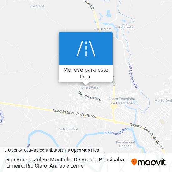 Rua Amélia Zolete Moutinho De Araújo mapa