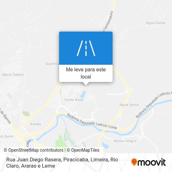 Rua Juan Diego Rasera mapa