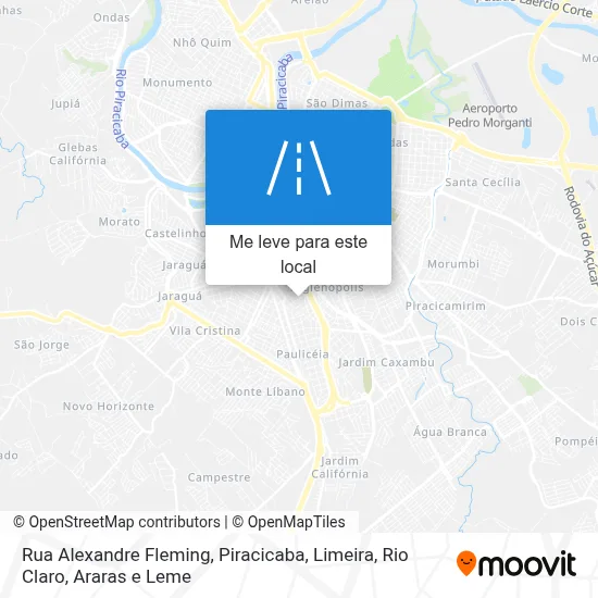 Rua Alexandre Fleming mapa