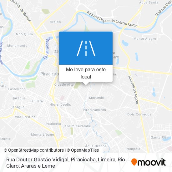 Rua Doutor Gastão Vidigal mapa