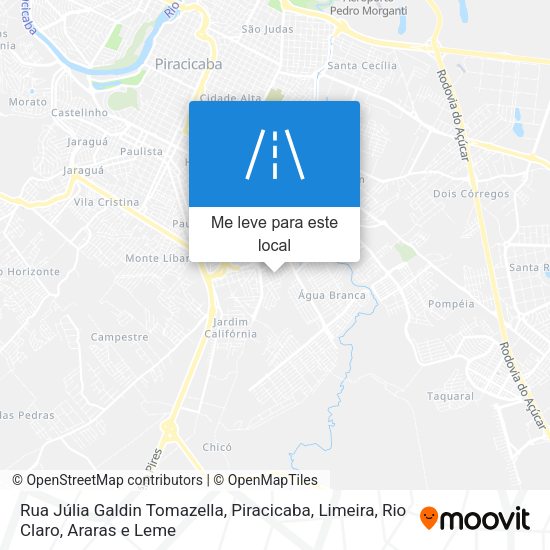 Rua Júlia Galdin Tomazella mapa