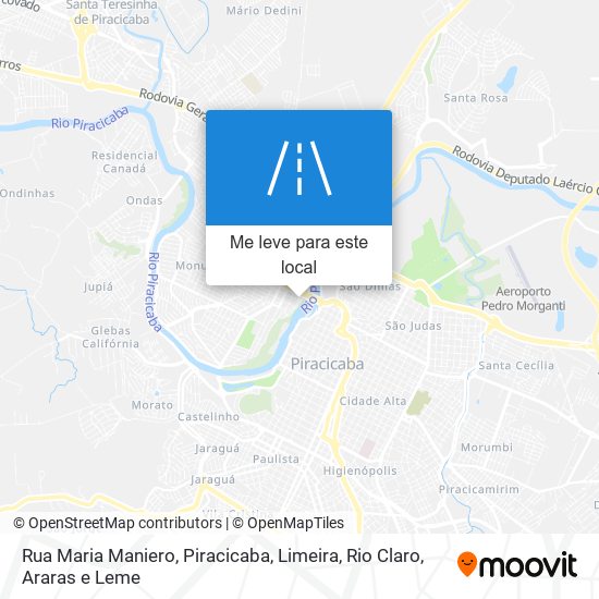 Rua Maria Maniero mapa