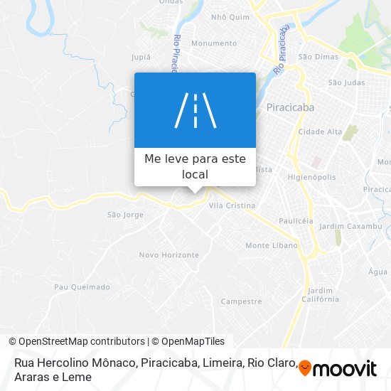 Rua Hercolino Mônaco mapa