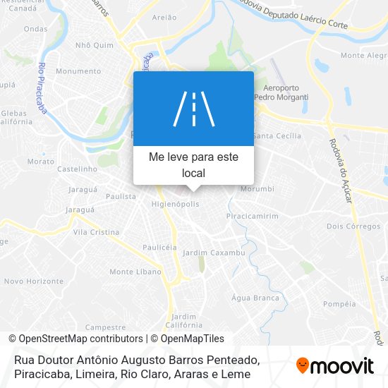 Rua Doutor Antônio Augusto Barros Penteado mapa