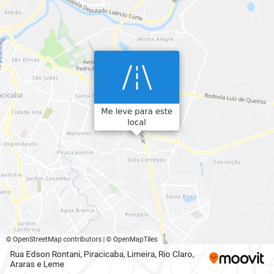 Rua Edson Rontani mapa