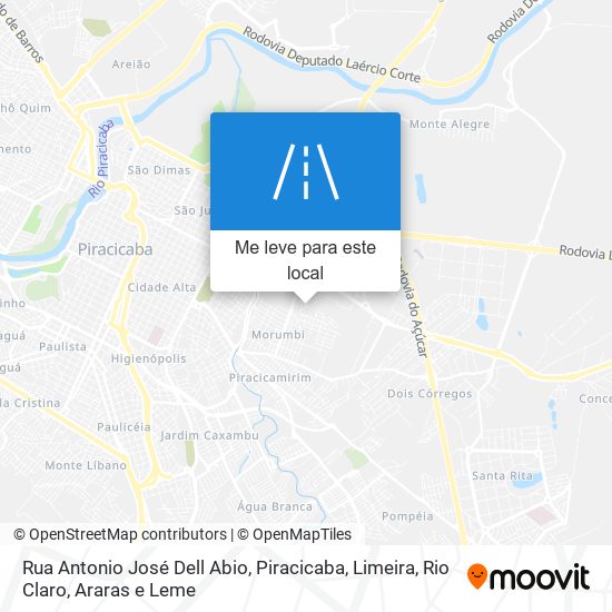 Rua Antonio José Dell Abio mapa