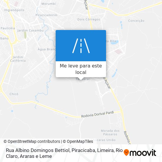 Rua Albino Domingos Bettiol mapa
