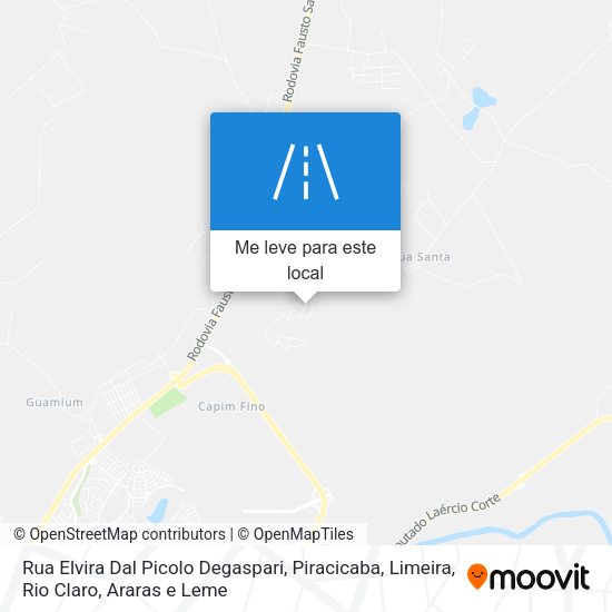 Rua Elvira Dal Picolo Degaspari mapa