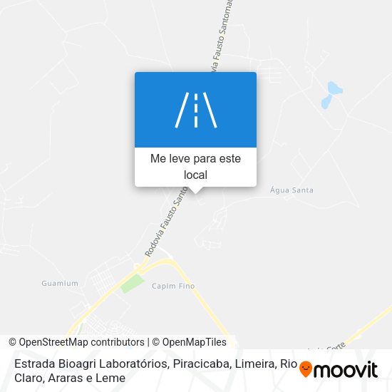 Estrada Bioagri Laboratórios mapa
