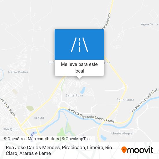 Rua José Carlos Mendes mapa