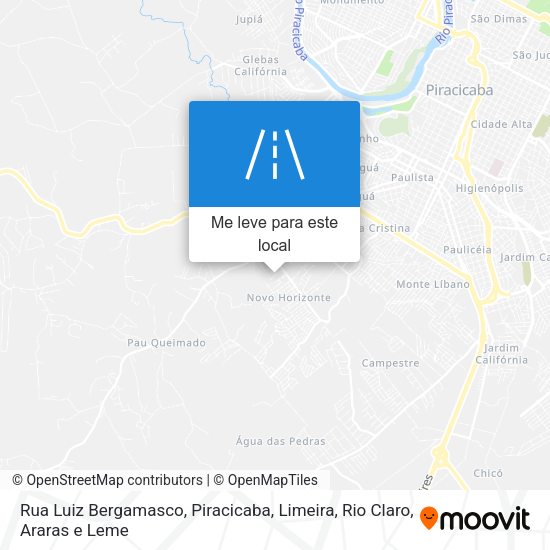 Rua Luiz Bergamasco mapa