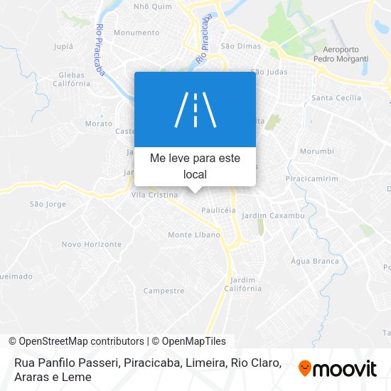 Rua Panfilo Passeri mapa