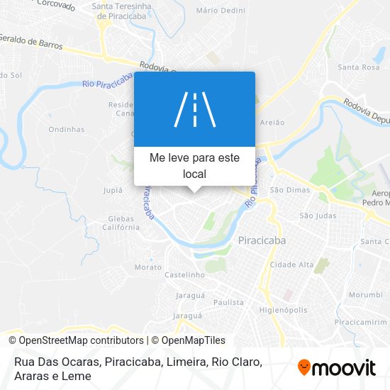 Rua Das Ocaras mapa