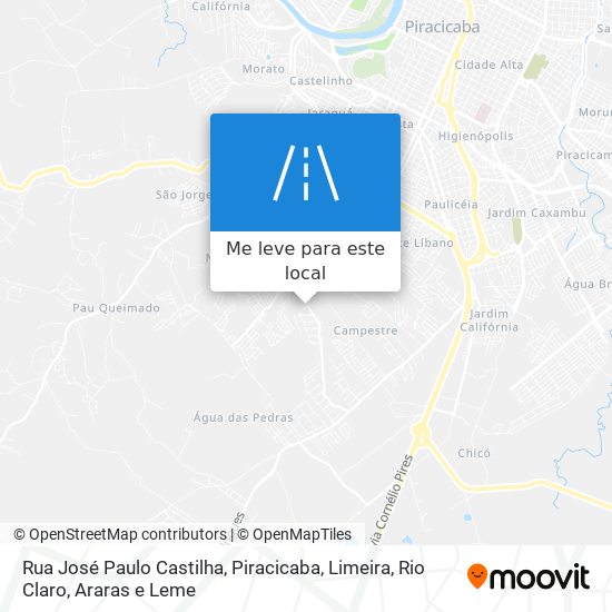 Rua José Paulo Castilha mapa