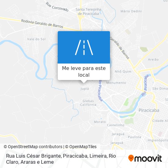 Rua Luis César Brigante mapa