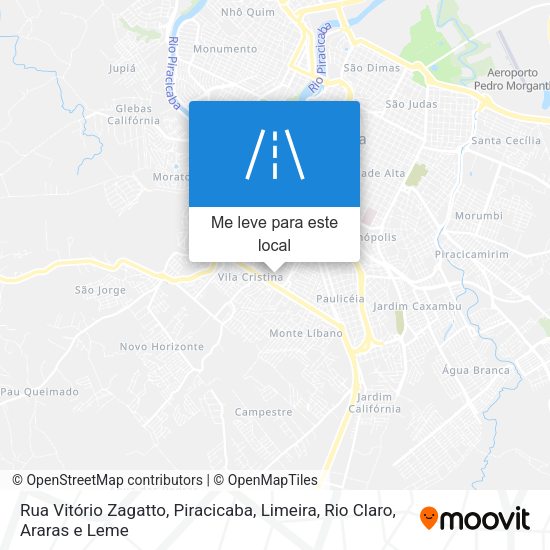 Rua Vitório Zagatto mapa