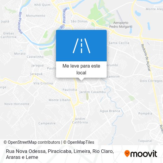 Rua Nova Odessa mapa