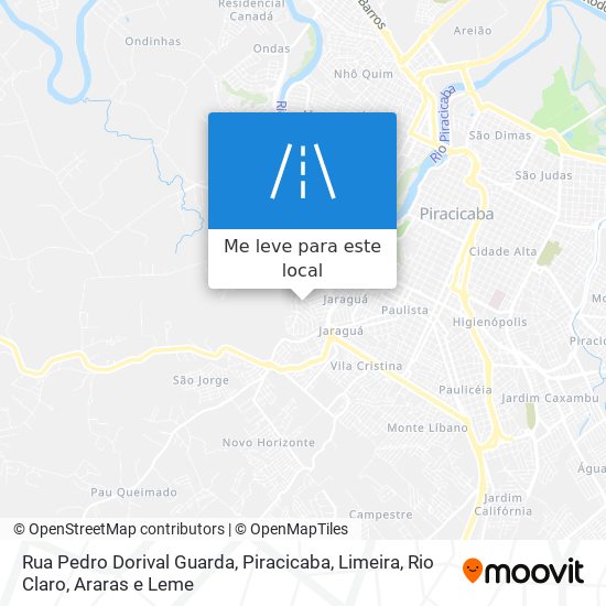 Rua Pedro Dorival Guarda mapa