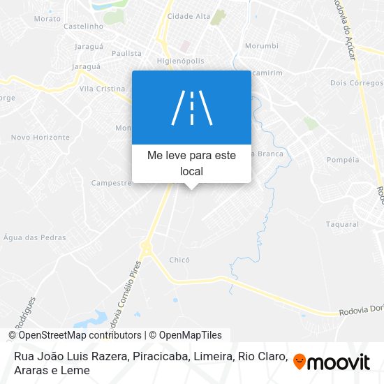 Rua João Luis Razera mapa