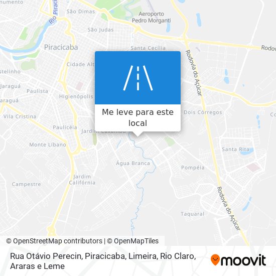 Rua Otávio Perecin mapa