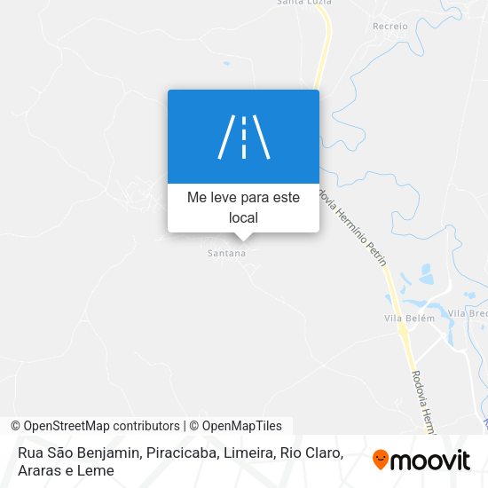 Rua São Benjamin mapa