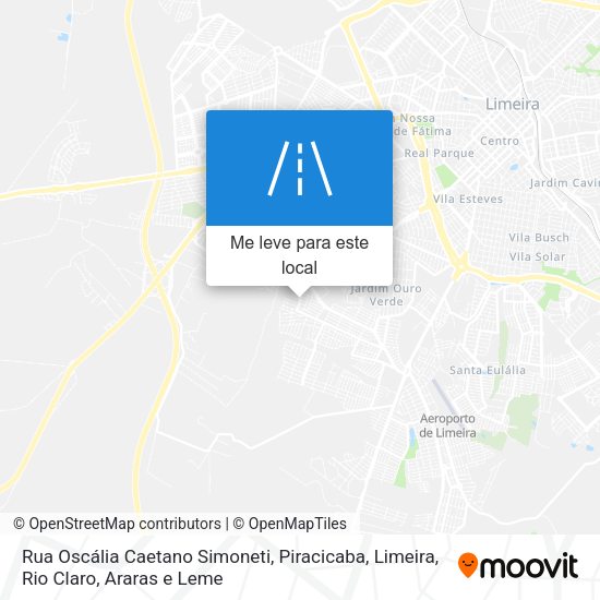 Rua Oscália Caetano Simoneti mapa