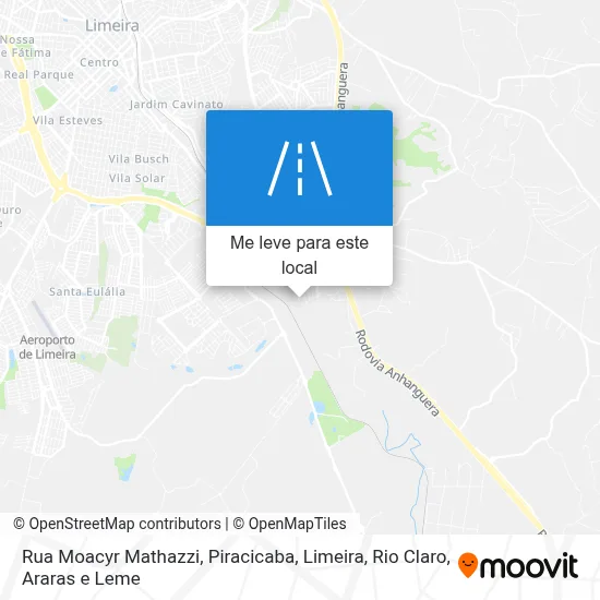 Rua Moacyr Mathazzi mapa
