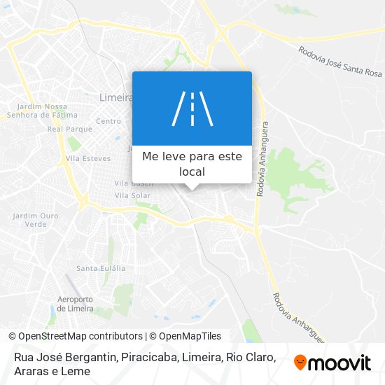 Rua José Bergantin mapa