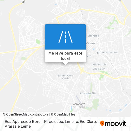 Rua Aparecido Boreli mapa