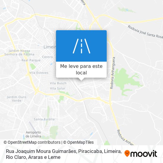 Rua Joaquim Moura Guimarães mapa