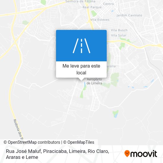 Rua José Maluf mapa