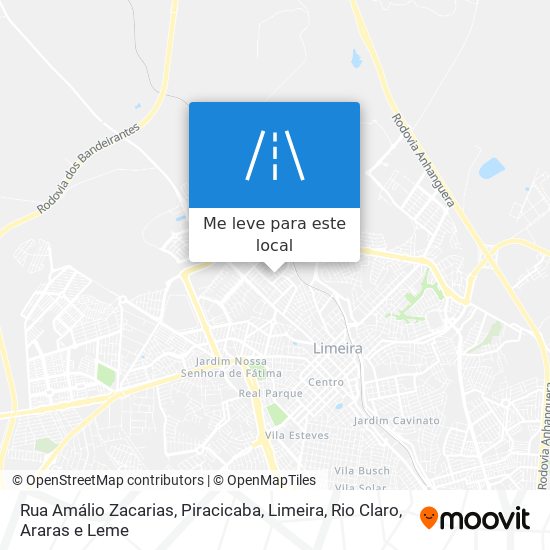 Rua Amálio Zacarias mapa