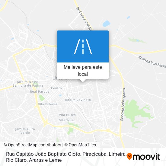 Rua Capitão João Baptista Gioto mapa