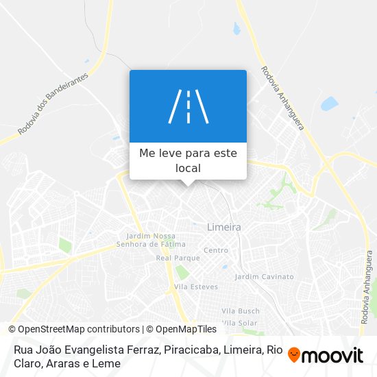 Rua João Evangelista Ferraz mapa