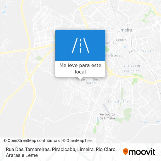 Rua Das Tamareiras mapa