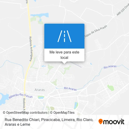 Rua Benedito Chiari mapa